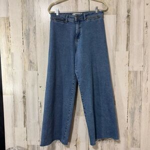 Stradivarius Wide-Leg Jeans in Classic Blue